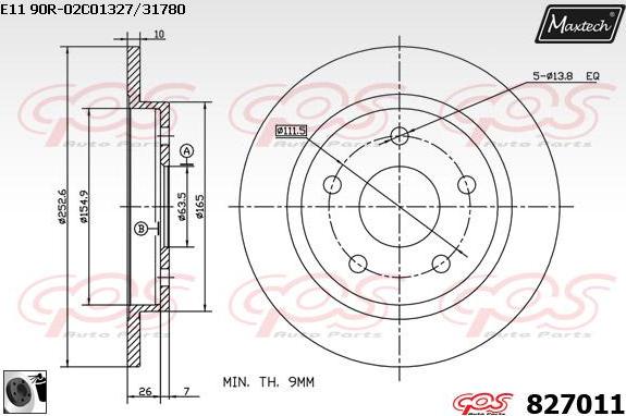 Maxtech 70200820 - Remkomplekts, Bremžu suports www.autospares.lv