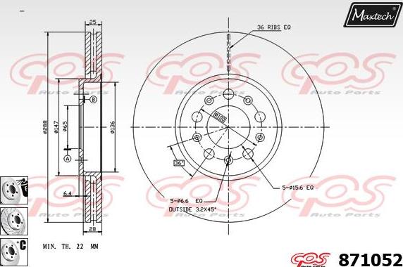 Maxtech 70200878 - Remkomplekts, Bremžu suports autospares.lv