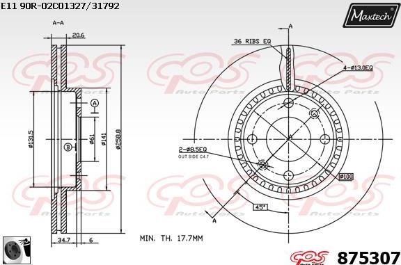 Maxtech 70200399 - Repair Kit, brake caliper www.autospares.lv