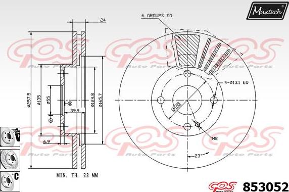 Maxtech 70200409 - Remkomplekts, Bremžu suports www.autospares.lv