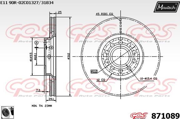 Maxtech 70200208 - Remkomplekts, Bremžu suports autospares.lv