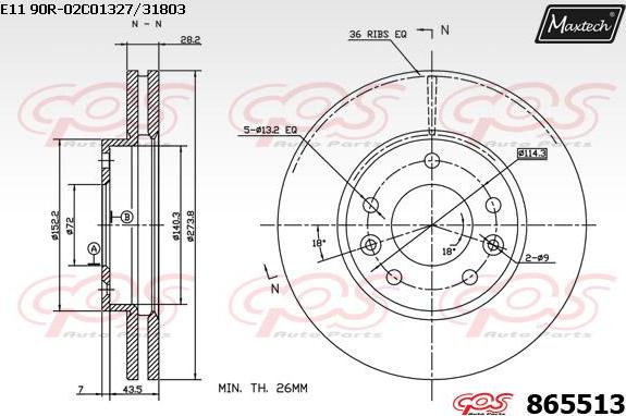 Maxtech 70200218 - Remkomplekts, Bremžu suports autospares.lv