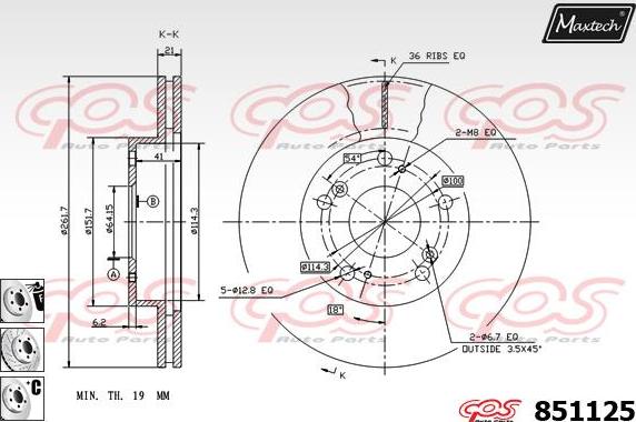 Maxtech 70200234 - Remkomplekts, Bremžu suports autospares.lv