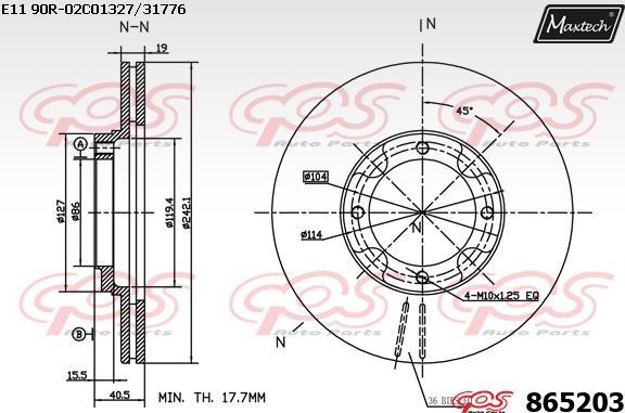 Maxtech 70200236 - Remkomplekts, Bremžu suports www.autospares.lv