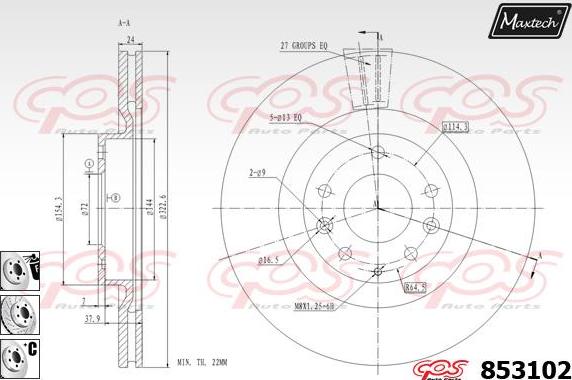 Maxtech 70200231 - Remkomplekts, Bremžu suports autospares.lv