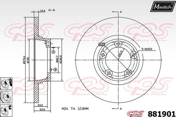 Maxtech 70200717 - Ремкомплект, тормозной суппорт www.autospares.lv