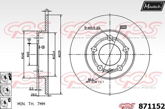 Maxtech 70200774 - Remkomplekts, Bremžu suports autospares.lv