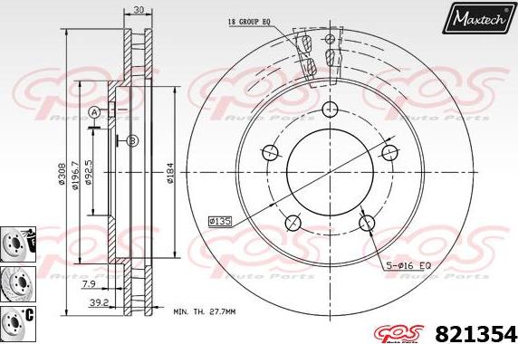 Maxtech 70203042 - Ремкомплект, тормозной суппорт www.autospares.lv