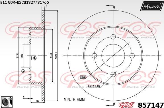 Maxtech 70203053 - Repair Kit, brake caliper www.autospares.lv