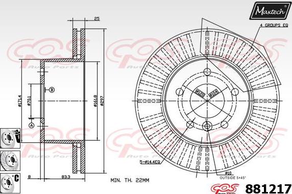 Maxtech 70203034 - Remkomplekts, Bremžu suports autospares.lv