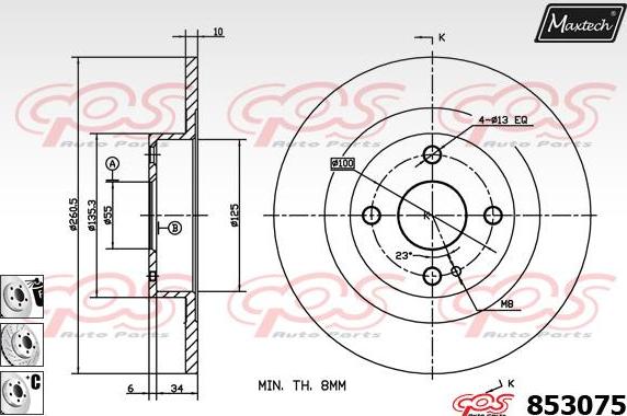 Maxtech 70203030 - Remkomplekts, Bremžu suports autospares.lv