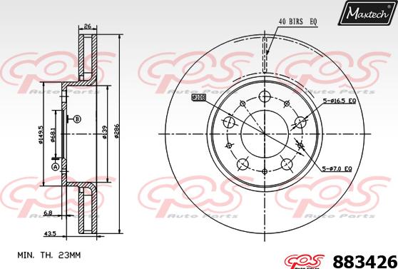 Maxtech 70203022 - Ремкомплект, тормозной суппорт www.autospares.lv