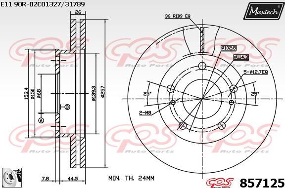 Maxtech 72945022 - Поршень, корпус скобы тормоза www.autospares.lv