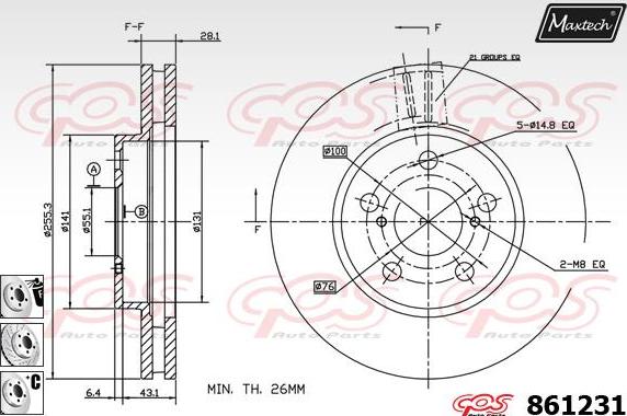 Maxtech 72941001 - Поршень, корпус скобы тормоза www.autospares.lv