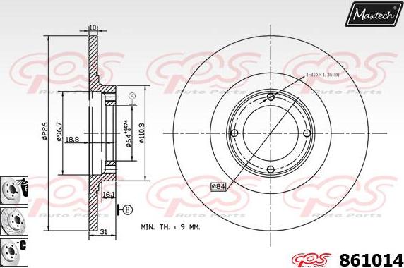 Maxtech 72941003 - Virzulis, Bremžu suports www.autospares.lv