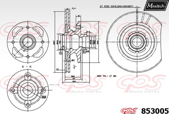 Maxtech 72948041 - Поршень, корпус скобы тормоза www.autospares.lv