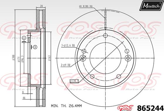 Maxtech 72943012 - Piston, brake caliper www.autospares.lv