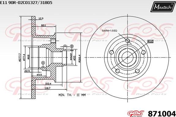 Maxtech 72954004 - Поршень, корпус скобы тормоза www.autospares.lv