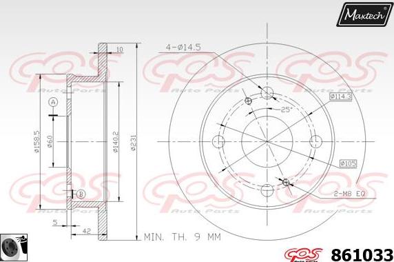 Maxtech 72954001 - Piston, brake caliper www.autospares.lv