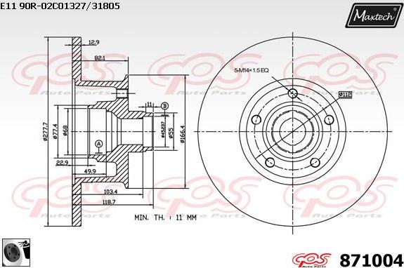 Maxtech 72954035 - Поршень, корпус скобы тормоза www.autospares.lv