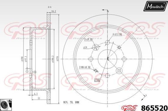 Maxtech 72954028 - Поршень, корпус скобы тормоза www.autospares.lv