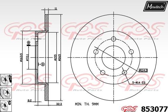 Maxtech 875627 - Bremžu diski autospares.lv