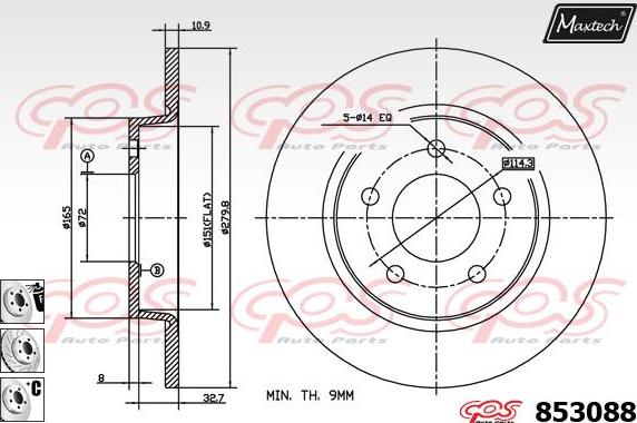 Maxtech 875635 - Тормозной диск www.autospares.lv