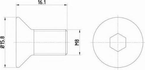 MAZDA 998310816 - Skrūve, Bremžu disks www.autospares.lv