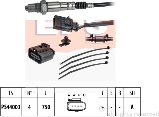 MDR EPS-1998 204 - Лямбда-зонд, датчик кислорода www.autospares.lv