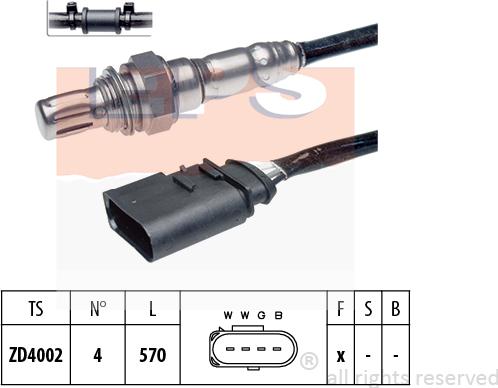 MDR EPS-1997 600 - Лямбда-зонд, датчик кислорода www.autospares.lv