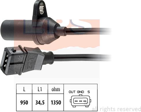 MDR EPS-1953 175 - Impulsu devējs, Kloķvārpsta www.autospares.lv