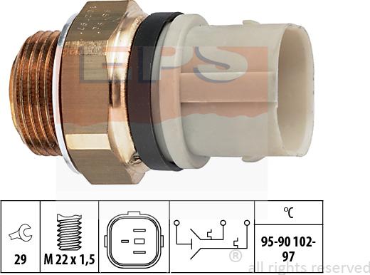 MDR EPS-1850 652 - Termoslēdzis, Radiatora ventilators autospares.lv