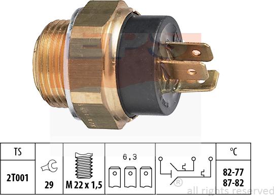 MDR EPS-1850 604 - Temperature Switch, radiator / air conditioner fan www.autospares.lv