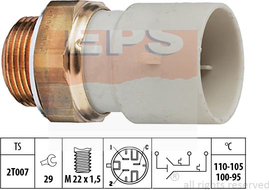 MDR EPS-1850 689 - Termoslēdzis, Radiatora ventilators autospares.lv