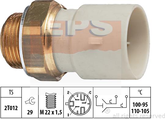 MDR EPS-1850 632 - Termoslēdzis, Radiatora ventilators autospares.lv