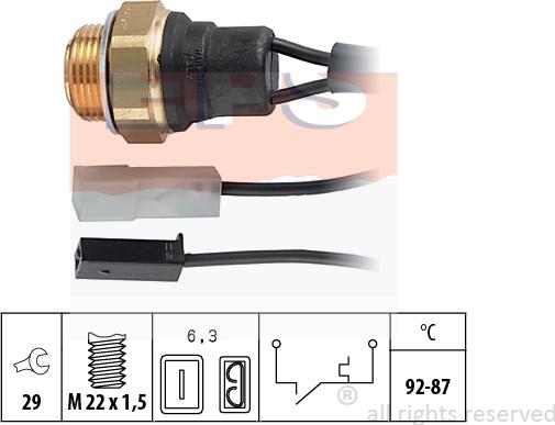 MDR EPS-1850 001 - Termoslēdzis, Radiatora ventilators autospares.lv