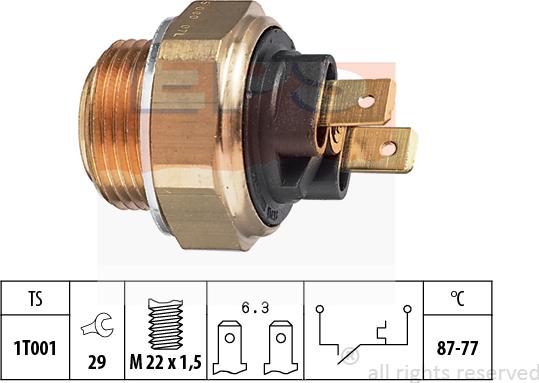 MDR EPS-1850 007 - Temperature Switch, radiator / air conditioner fan www.autospares.lv