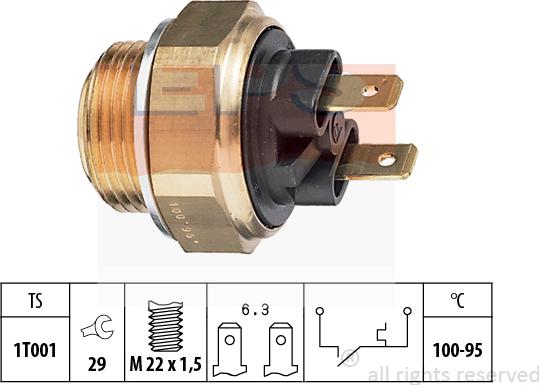 MDR EPS-1850 019 - Termoslēdzis, Radiatora ventilators www.autospares.lv