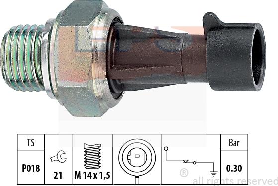 MDR EPS-1800 096 - Devējs, Eļļas spiediens www.autospares.lv