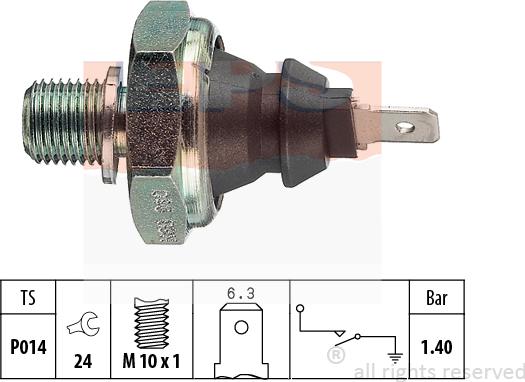 MDR EPS-1800 046 - Devējs, Eļļas spiediens autospares.lv