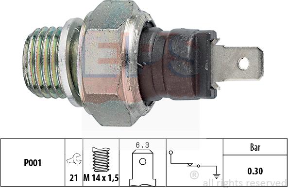 MDR EPS-1800 005 - Devējs, Eļļas spiediens www.autospares.lv