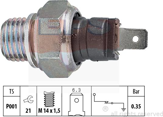 MDR EPS-1800 006 - Sender Unit, oil pressure www.autospares.lv