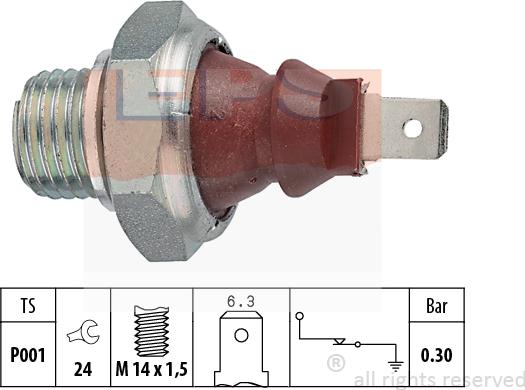 MDR EPS-1800 023 - Devējs, Eļļas spiediens www.autospares.lv