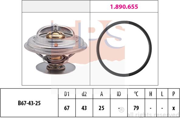 MDR EPS-1880 983 - Coolant thermostat / housing www.autospares.lv