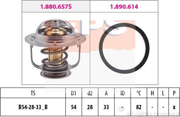 MDR EPS-1880 449 - Termostats, Dzesēšanas šķidrums autospares.lv