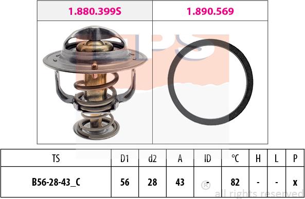 MDR EPS-1880 444 - Termostats, Dzesēšanas šķidrums autospares.lv