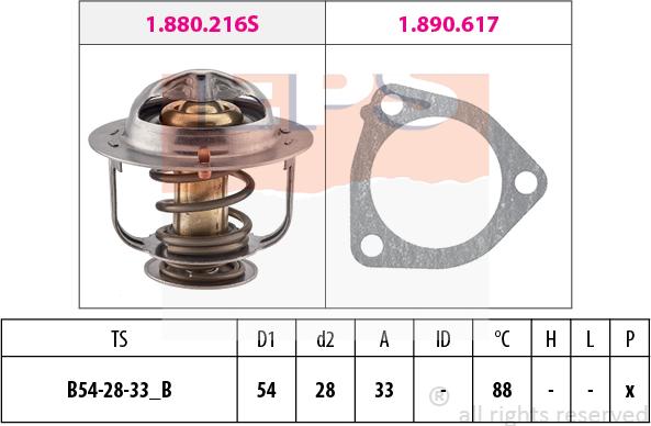 MDR EPS-1880 453 - Termostats, Dzesēšanas šķidrums autospares.lv