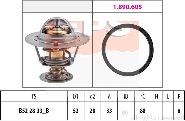 MDR EPS-1880 412 - Termostats, Dzesēšanas šķidrums autospares.lv