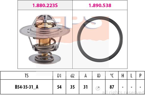 MDR EPS-1880 434 - Termostats, Dzesēšanas šķidrums autospares.lv