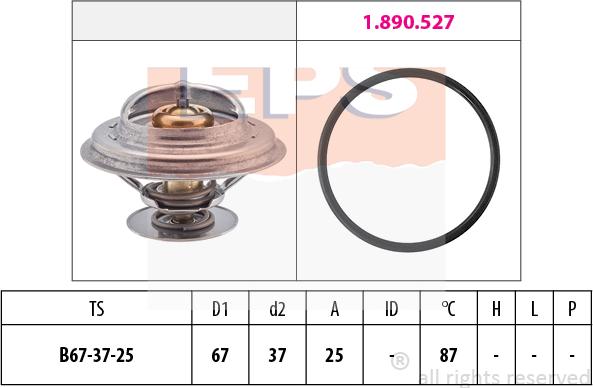 MDR EPS-1880 552 - Термостат охлаждающей жидкости / корпус www.autospares.lv